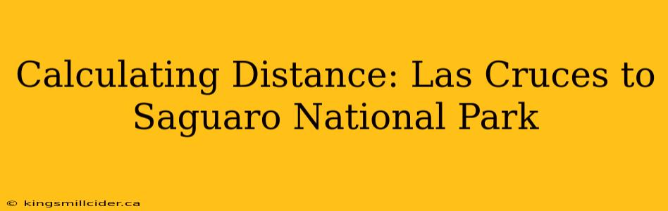 Calculating Distance: Las Cruces to Saguaro National Park