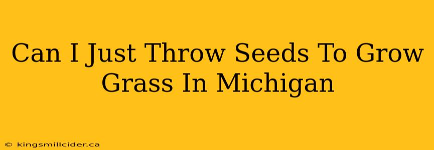 Can I Just Throw Seeds To Grow Grass In Michigan