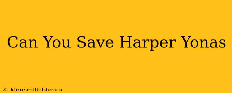 Can You Save Harper Yonas