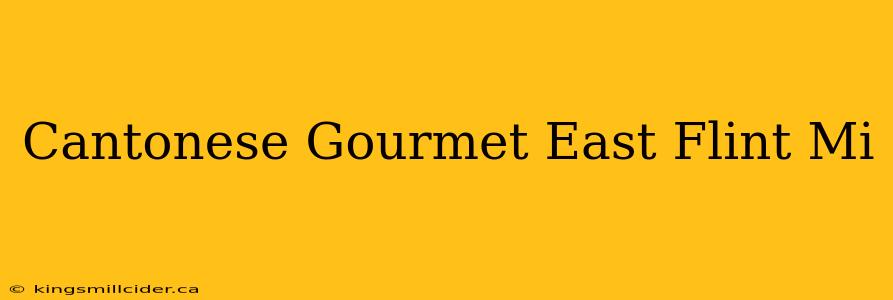 Cantonese Gourmet East Flint Mi