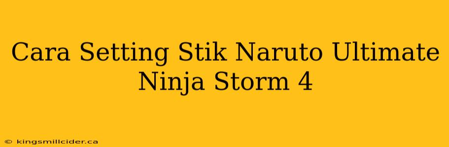 Cara Setting Stik Naruto Ultimate Ninja Storm 4