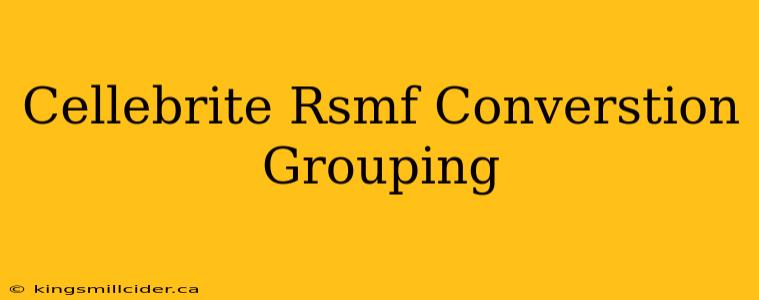 Cellebrite Rsmf Converstion Grouping