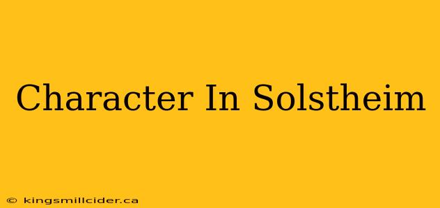 Character In Solstheim