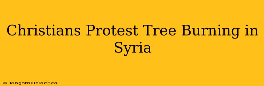 Christians Protest Tree Burning in Syria