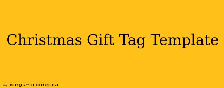 Christmas Gift Tag Template