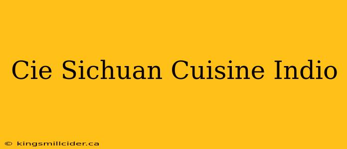 Cie Sichuan Cuisine Indio