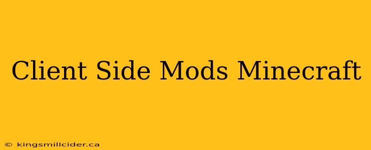 Client Side Mods Minecraft