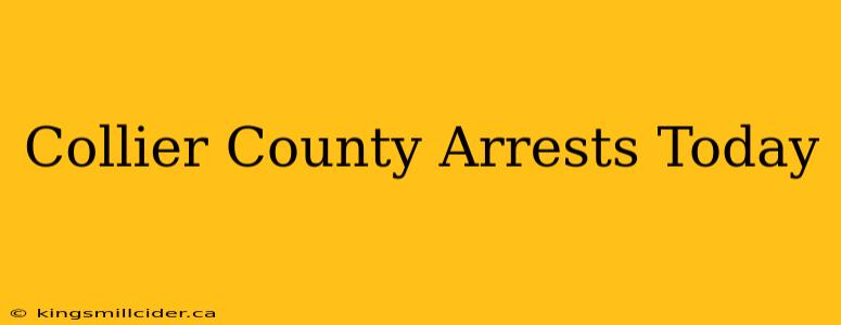 Collier County Arrests Today