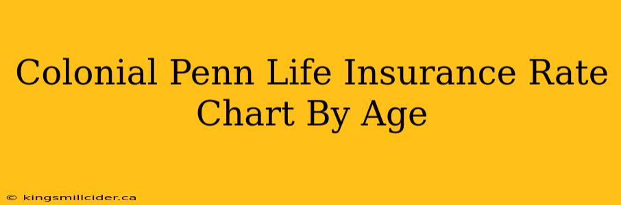 Colonial Penn Life Insurance Rate Chart By Age