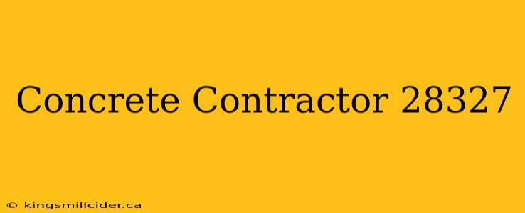 Concrete Contractor 28327