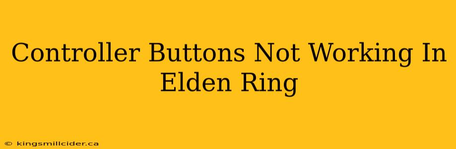 Controller Buttons Not Working In Elden Ring