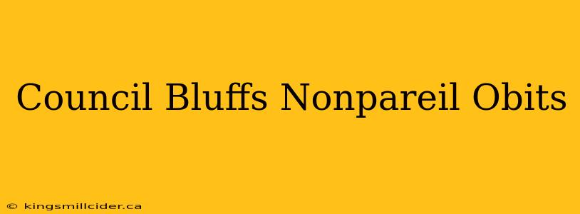 Council Bluffs Nonpareil Obits