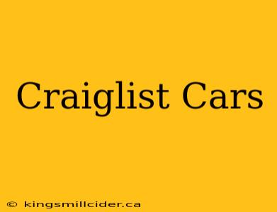 Craiglist Cars