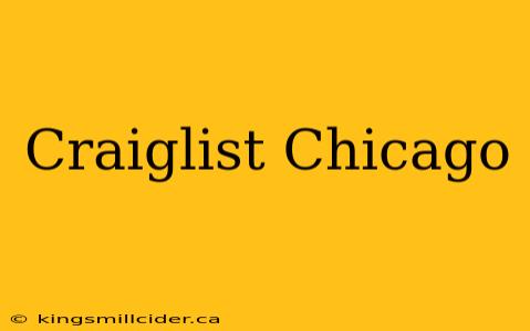 Craiglist Chicago