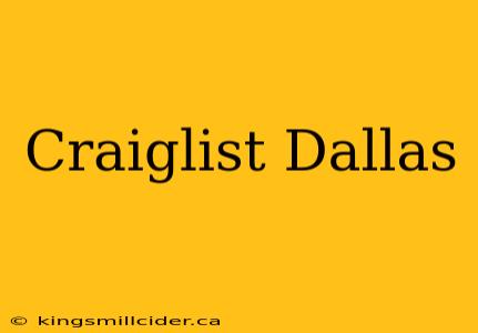 Craiglist Dallas