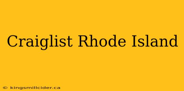 Craiglist Rhode Island