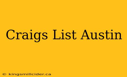 Craigs List Austin