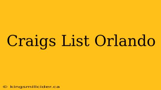 Craigs List Orlando