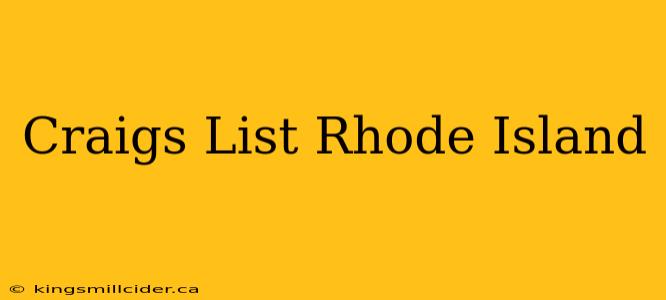 Craigs List Rhode Island