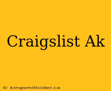 Craigslist Ak