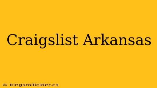 Craigslist Arkansas