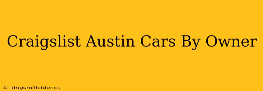 Craigslist Austin Cars By Owner