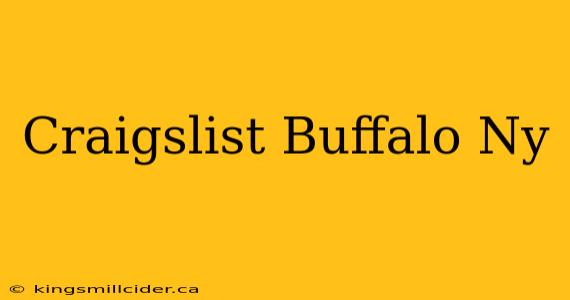 Craigslist Buffalo Ny