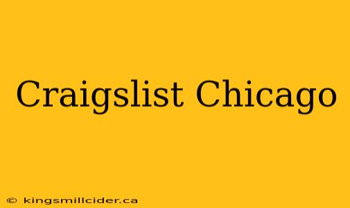 Craigslist Chicago