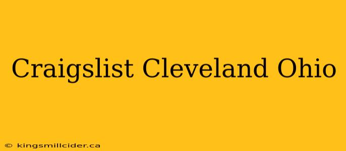 Craigslist Cleveland Ohio