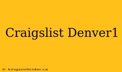 Craigslist Denver1