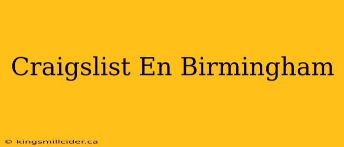 Craigslist En Birmingham