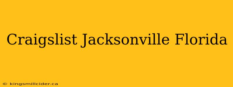 Craigslist Jacksonville Florida