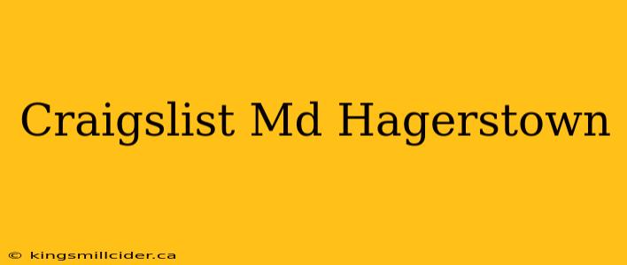 Craigslist Md Hagerstown