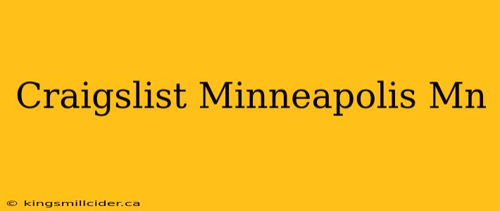 Craigslist Minneapolis Mn