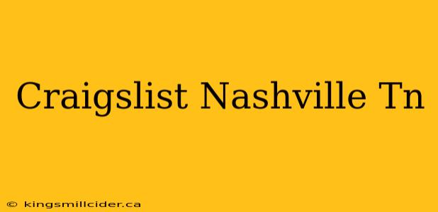 Craigslist Nashville Tn