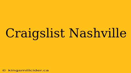 Craigslist Nashville