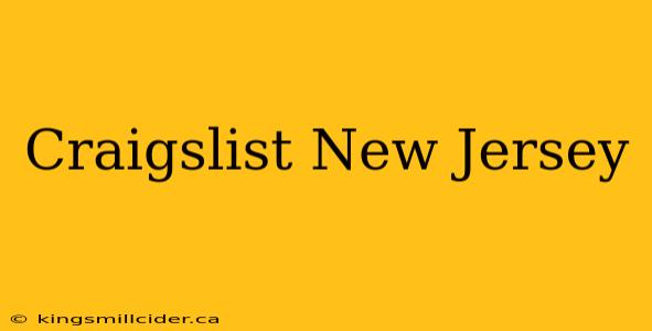 Craigslist New Jersey