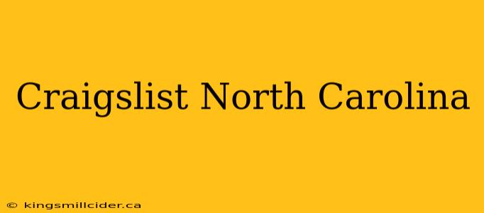 Craigslist North Carolina