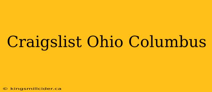 Craigslist Ohio Columbus