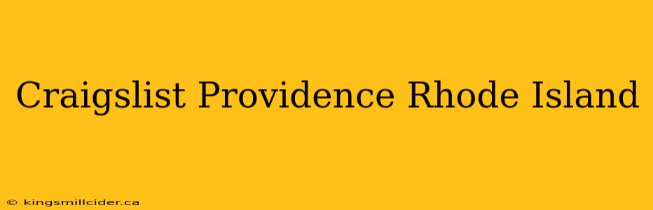 Craigslist Providence Rhode Island