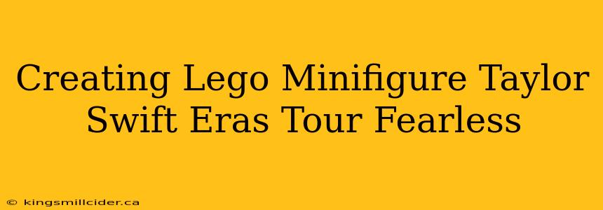 Creating Lego Minifigure Taylor Swift Eras Tour Fearless