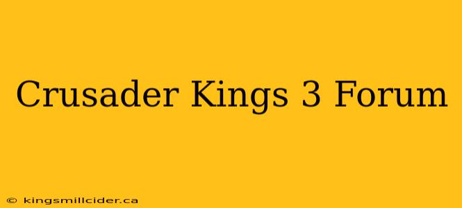 Crusader Kings 3 Forum