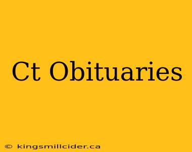 Ct Obituaries