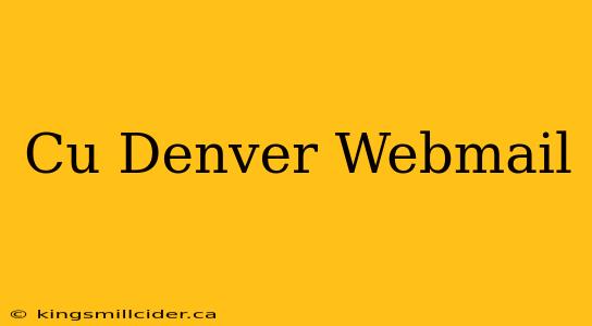 Cu Denver Webmail