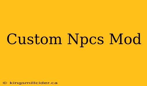 Custom Npcs Mod