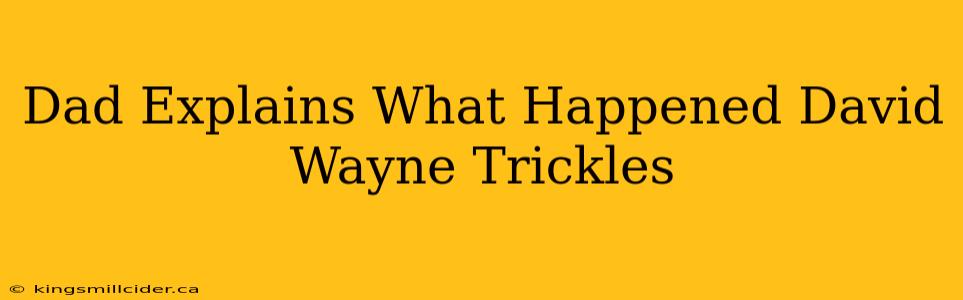 Dad Explains What Happened David Wayne Trickles