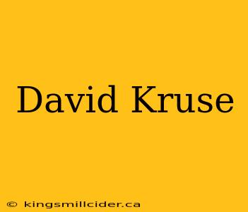 David Kruse