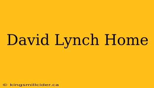 David Lynch Home