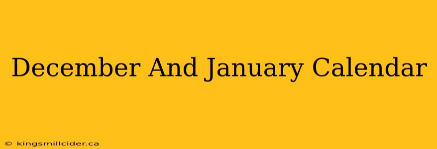 December And January Calendar