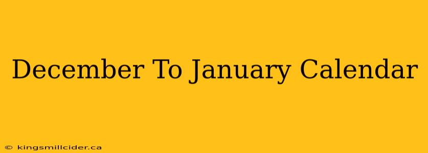 December To January Calendar